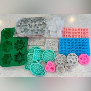 Silicone Molds for wax melts, candles or soaps snowflakes, cross, beach themed